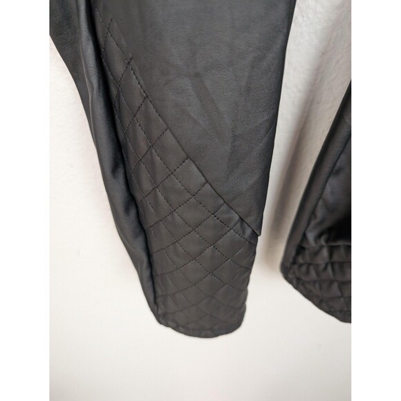Torrid Pants Womens 4X Black Faux Leather Quilted Moto Biker High Rise Stretch - Picture 4 of 6